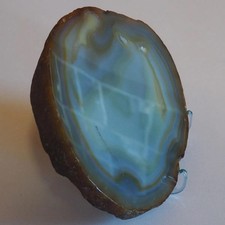 Grande disco di agata lucida
