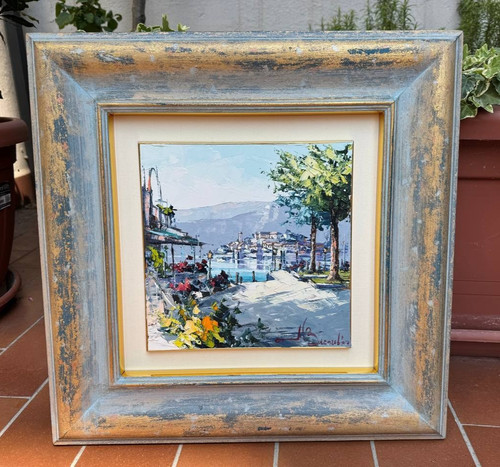 Quadro dipinto olio orta - dipinto, ad
