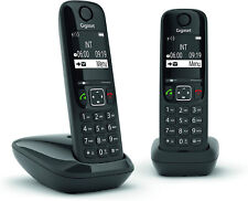 Gigaset AS690 Duo Kit 2 Telefoni Cordless Vivavoce Display Tasti Illuminati Nero