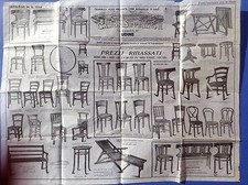 UDINE. Sedie viennesi. Fabbrica Caron Severino. Catalogo sedie in legno Curvato