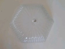 Plafoniera in vetro di Murano cristallo Lampada Esagonale 33 Cm Classica Vintage