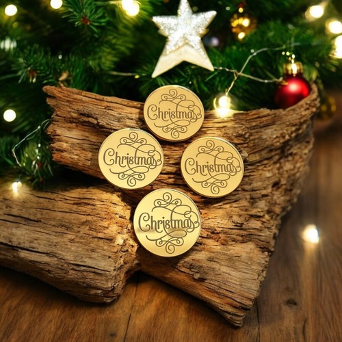 Buon natale acrilico oro - natale,