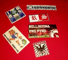 Lotto di 6 adesivi stickers ultras SVIZZERA MIX ( Zurigo, Sion, Aarau, Altro )
