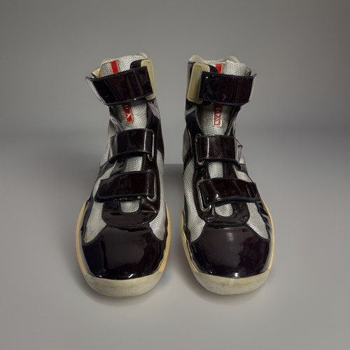 Prada hightop sneakers size 9 - prada,