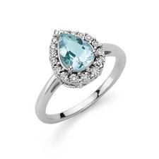 Anello donna acqua marina e