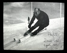 FOTOGRAFIA AUTOGRAFA AGOSTO 1970 Zeno Colò Sciatore Alpino CAMPIONE OLIMPICO 