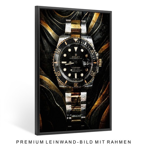 Quadro tela con cornice rolex - con,