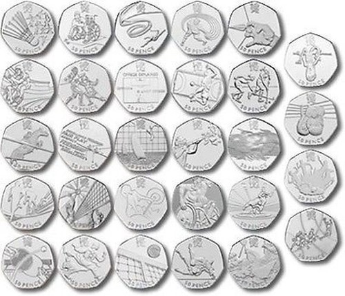Monete 50p olimpiadi londra - 50p,