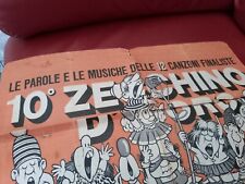10^ DECIMO ZECCHINO D'ORO 1968 pieghevole con i testi canzoni ANTONIANO BOLOGNA