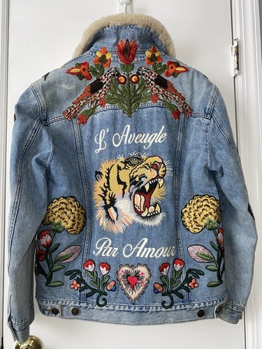 Gucci denim shearling size - gucci, 38