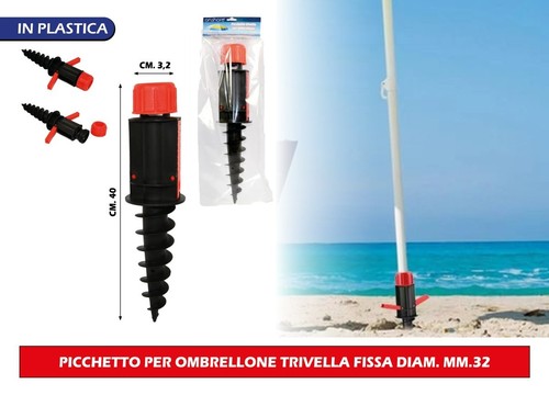 Picchetto ombrellone trivella - ombrellone,