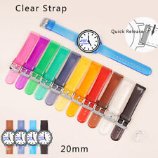 Cinturino PVC gelatina trasparente 20 mm ricambio cinturino orologio sportivo braccialetto orologio estivo