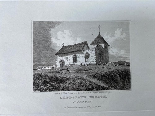 Incisione chiesa chedgrave - incisione,