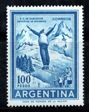 Argentine 1971 Mi. 1085 X Neuf ** 100% Sports d'hiver, 100 P