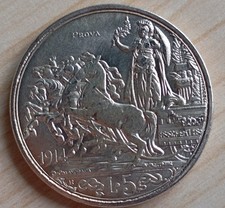 Italia - Lire 5  1914 PROVA  Vittorio Emanuele III - ITALIA - Moneta Copia