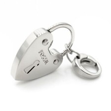 Ciondolo cuore fossile charm lucchetto heartlock lucchetto amore regalo - JF00032040