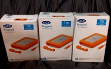 3 LaCie Rugged 1TB Unità Esterna Thunderbolt/Usb 3.0 110mg