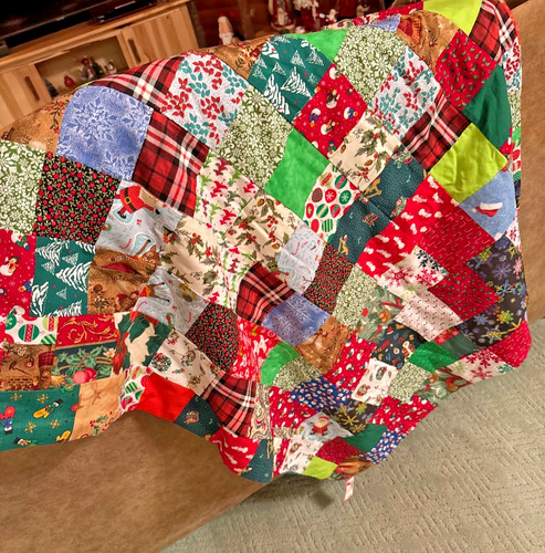 Trapunta natalizia patchwork