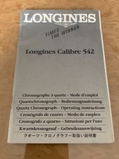 LONGINES Chronograph quartz Calibre 542 Booklet