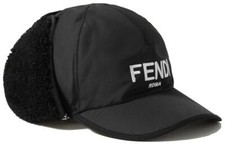NEW FENDI BLACK SHEARLING