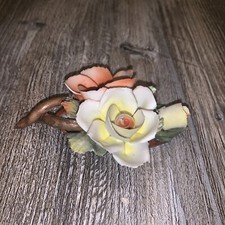 ⭐PORCELLANA DI CAPODIMONTE CESTO BOUCHET DI FIORI N CORONATA  MARCHIO