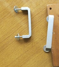 N° 2 MANIGLIE IN FERRO PER MOBILI VARI - COLOR ALLUMINIO -