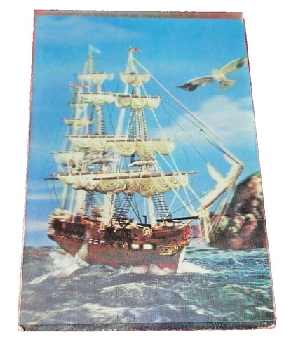Cartolina rilievo barca - 3d,