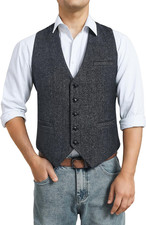 Gilet Da Uomo Tweed Elegante