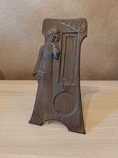 Antico portafoto / portacalendarietto Art Nouveau Liberty in metallo 