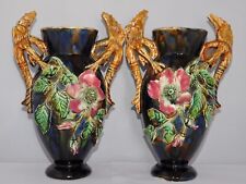 PAIRE DE VASES BARBOTINES EN