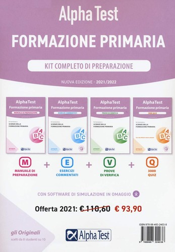 Alpha test formazione primaria - test,