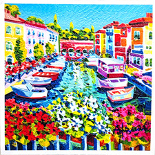 Athos Faccincani, Peschiera... serigrafia  firmata e certificata  30 x 30.