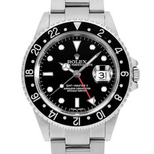 Rolex GMT Master II 16710 quadrante nero Stick numero D seconda mano da uomo