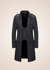 Cappotto lungo uomo grigio