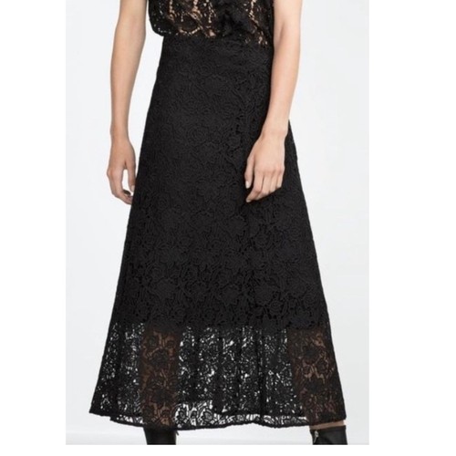 Zara gonna midi pizzo - midi,