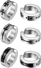 3 Paia Orecchini Finti a