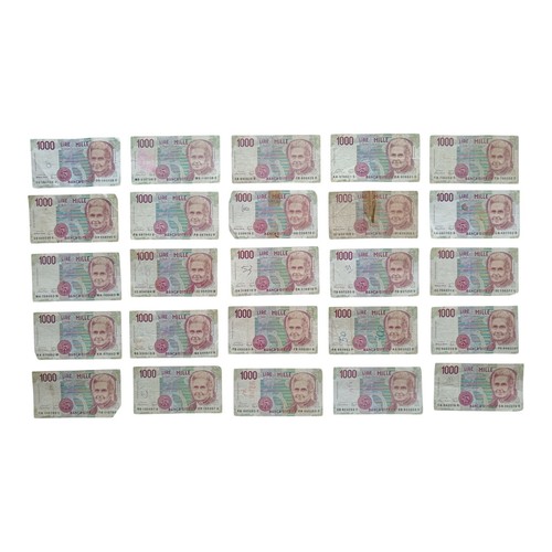 Lotto 25 banconote - *hh*,