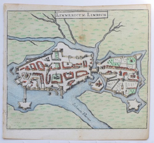 Irlanda limerick mappa antica - irlanda,,