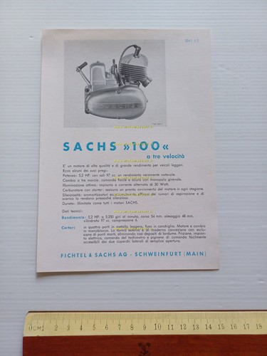 Sachs motore 100 1956 depliant