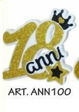 Decorazione Scritta In Polistirolo Compleanno 18 Anni Dorato bal