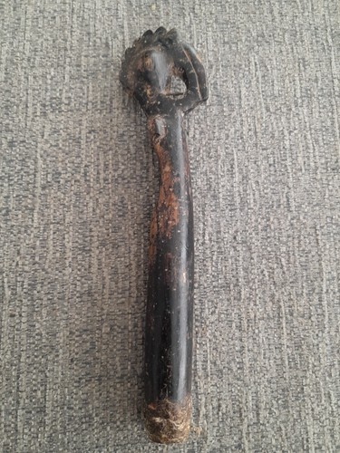 African hand carved staff - african,