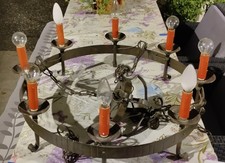 lampadario ferro battuto