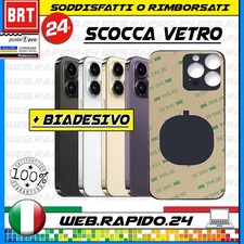 BACK COVER SCOCCA POSTERIORE VETRO PER APPLE IPHONE 14 PRO BIG HOLE 3M+BIADESIVO