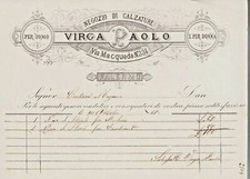 PALERMO fattura VIRGA PAOLO Negozio di calzature
