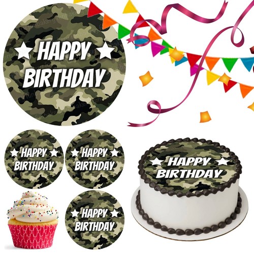 Cake topper mimetico militare