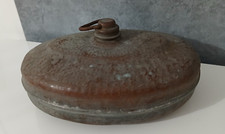 Antico Borsa acqua Calda Scaldaletto Ovale Rame Caldaia Vintage