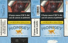 Q1 - Pacchetto Vuoto Aperto Carta Sigarette Camel Blue Jungle Edition MONKEY