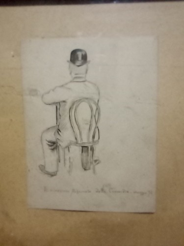 Antico quadro disegno uomo - antico,