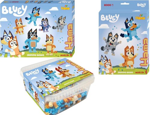 Bluey fuse beads - bluey, pegboard