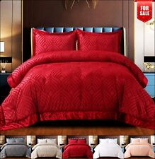 Lussuoso set biancheria da letto matrimoniale con copriletto trapuntato in rilievo